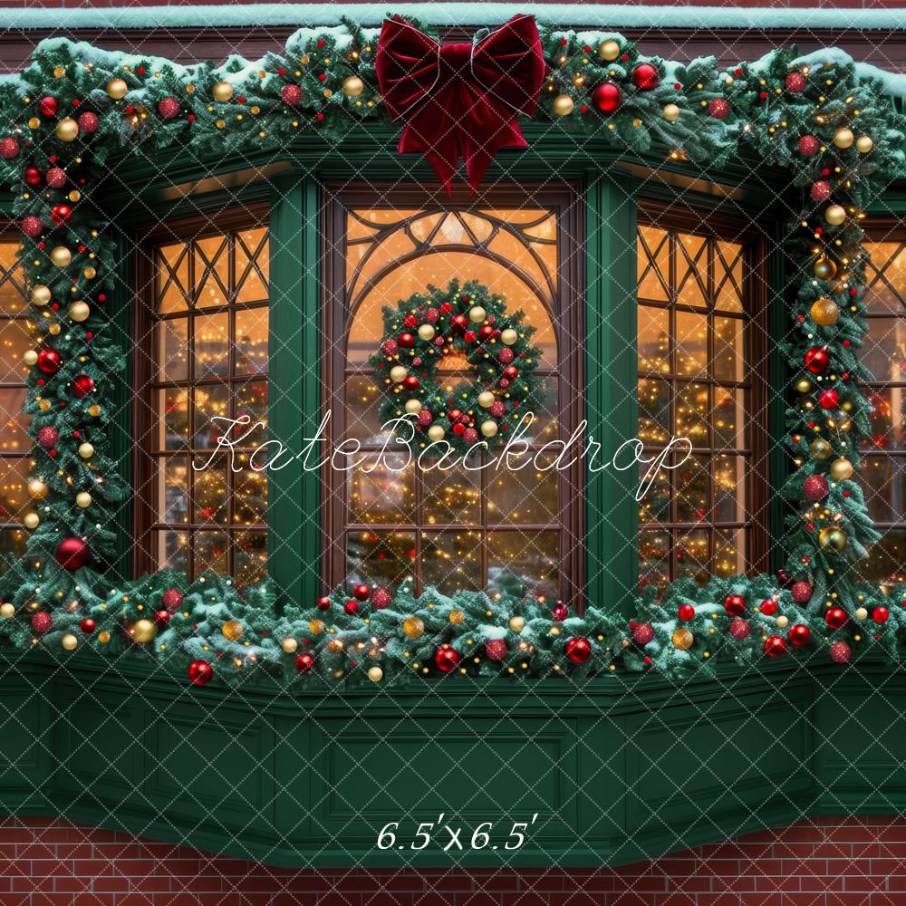🔥50%OFF-Kate Weihnachten Baum mondbeschienenes Fenster kuschelige Kissen Hintergrund - Kate Backdrop.de