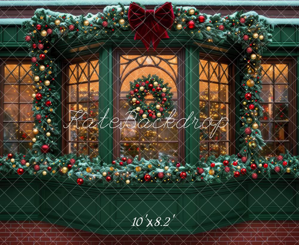🔥50%OFF-Kate Weihnachten Baum mondbeschienenes Fenster kuschelige Kissen Hintergrund - Kate Backdrop.de