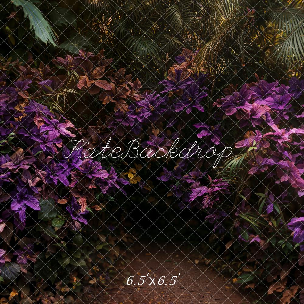 Kate Sommer Tropisch Blumen Lila Garden Hintergrund entworfen von Emetselch - Kate Backdrop.de