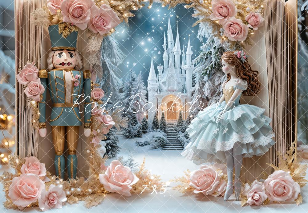 Kate Weihnachten Nussknacker Winter Schloss Prinzessin Hintergrund entworfen von Emetselch - Kate Backdrop.de