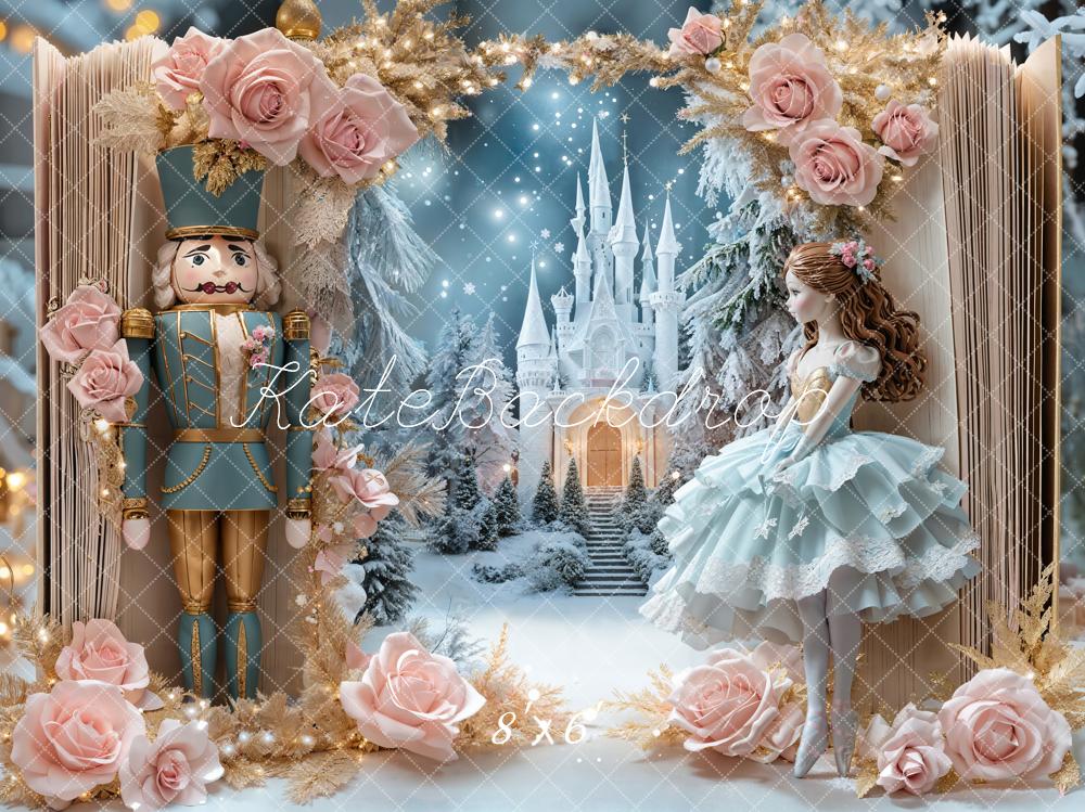 Kate Weihnachten Nussknacker Winter Schloss Prinzessin Hintergrund entworfen von Emetselch - Kate Backdrop.de