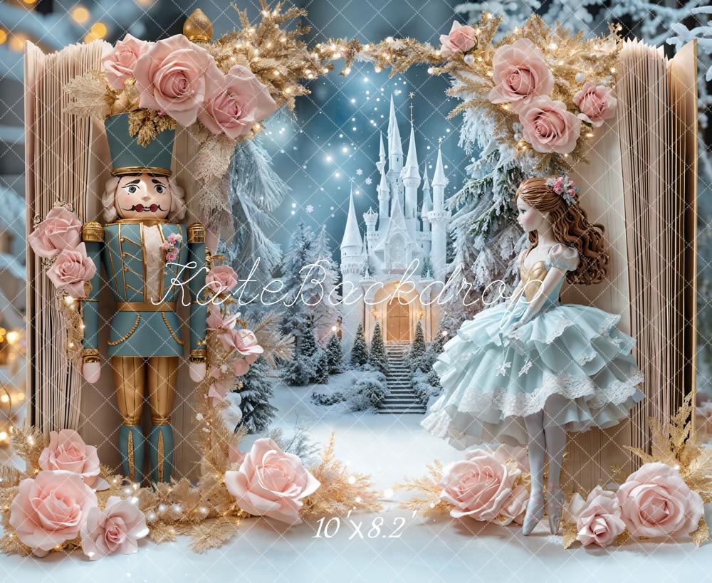 Kate Weihnachten Nussknacker Winter Schloss Prinzessin Hintergrund entworfen von Emetselch - Kate Backdrop.de