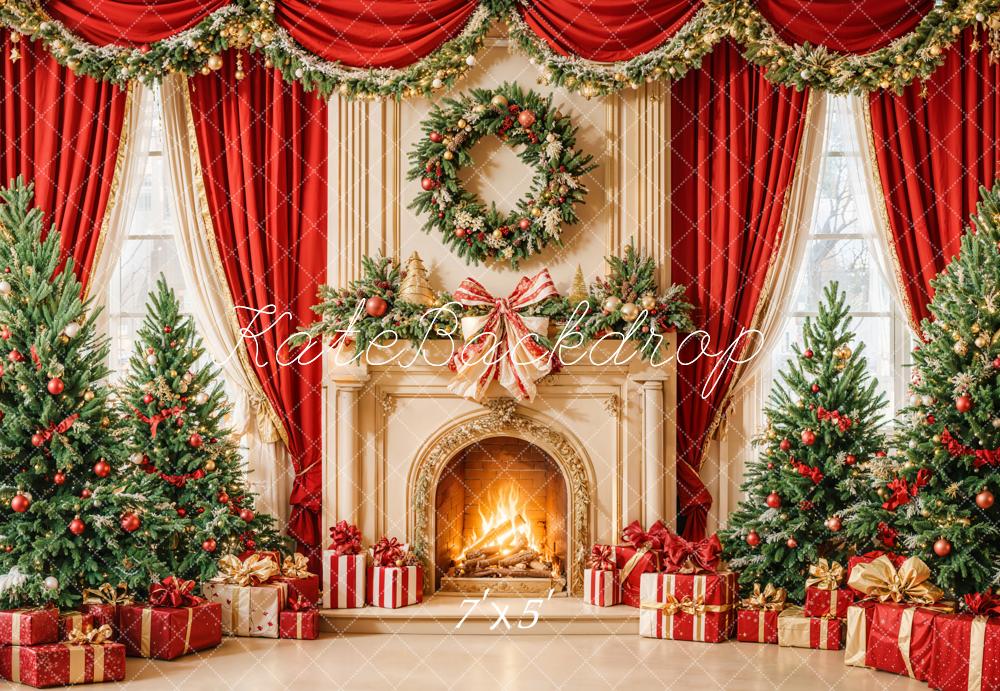Kate Rot Weihnachten Nussknacker Winter Schloss Prinzessin Hintergrund entworfen von Emetselch - Kate Backdrop.de