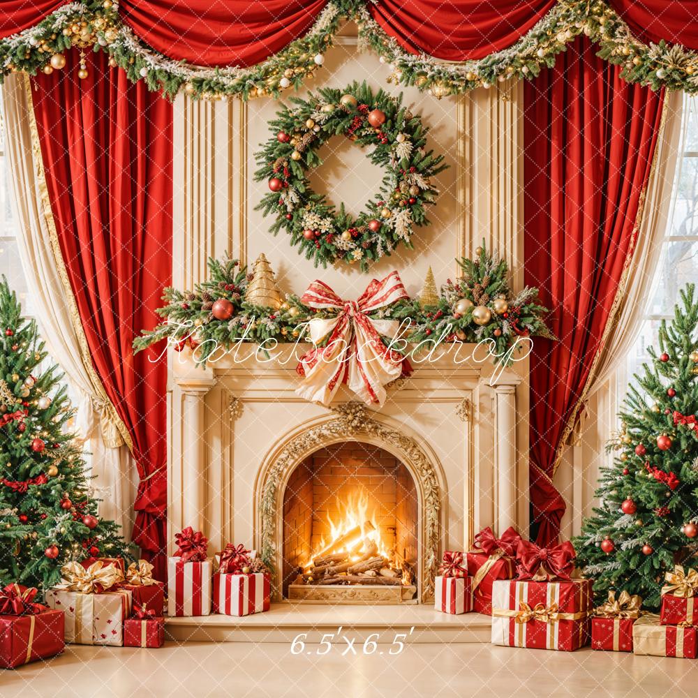 Kate Rot Weihnachten Nussknacker Winter Schloss Prinzessin Hintergrund entworfen von Emetselch - Kate Backdrop.de