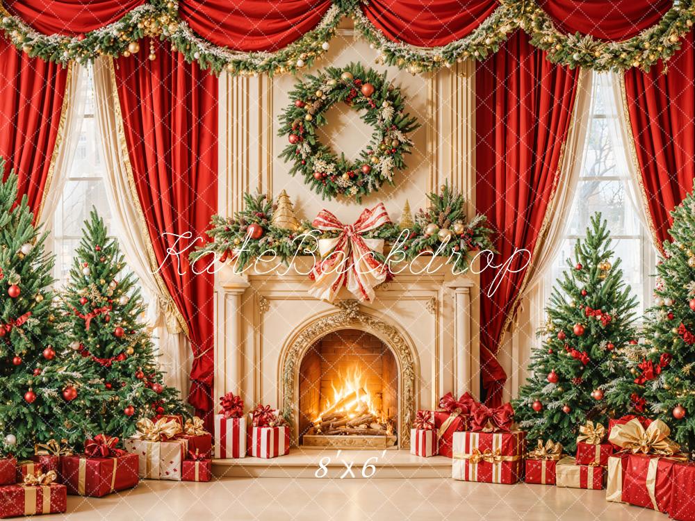 Kate Rot Weihnachten Nussknacker Winter Schloss Prinzessin Hintergrund entworfen von Emetselch - Kate Backdrop.de