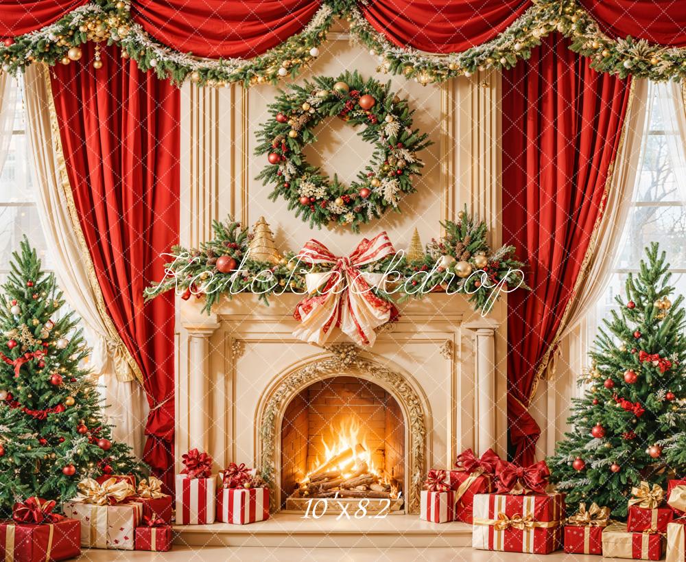 Kate Rot Weihnachten Nussknacker Winter Schloss Prinzessin Hintergrund entworfen von Emetselch - Kate Backdrop.de
