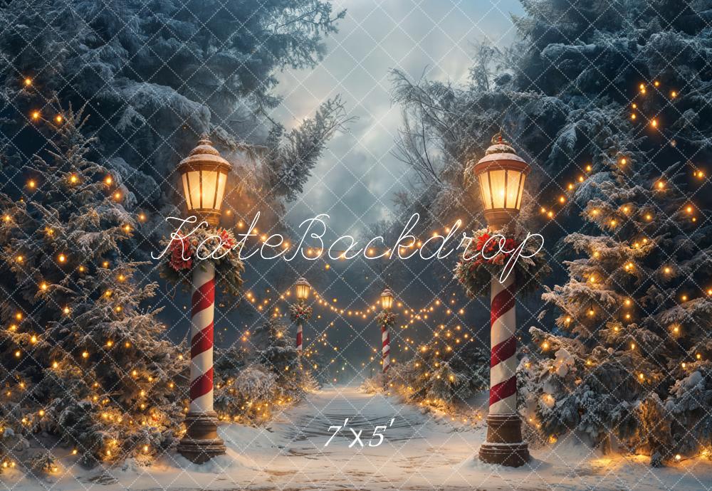 ⚡Blitzangebote #1-Kate Weihnachten Winter Wunderland Lichter Hintergrund - Kate Backdrop.de