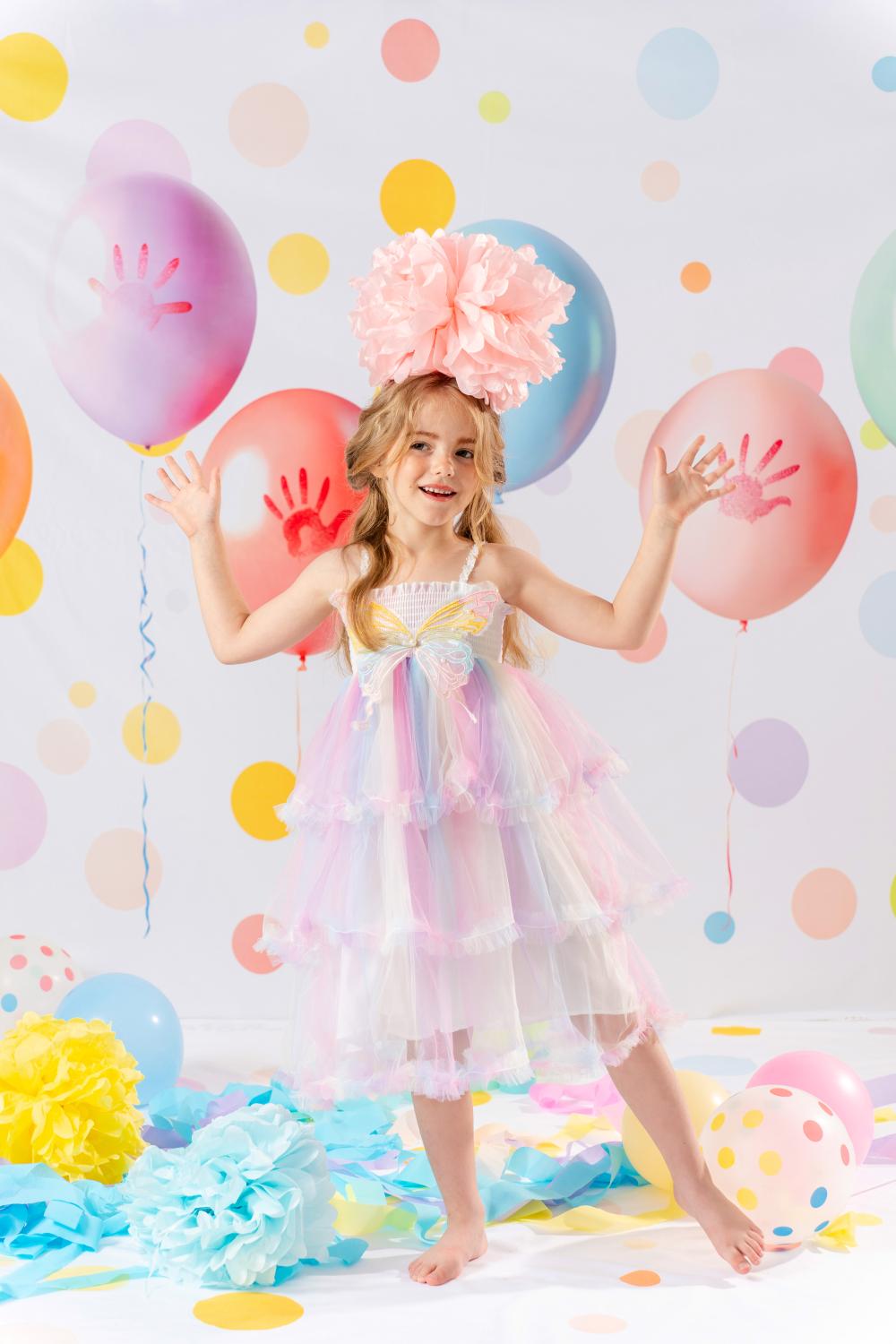 Kate Kinder Luftballons Bunt Hintergrund Entworfen von Emetselch