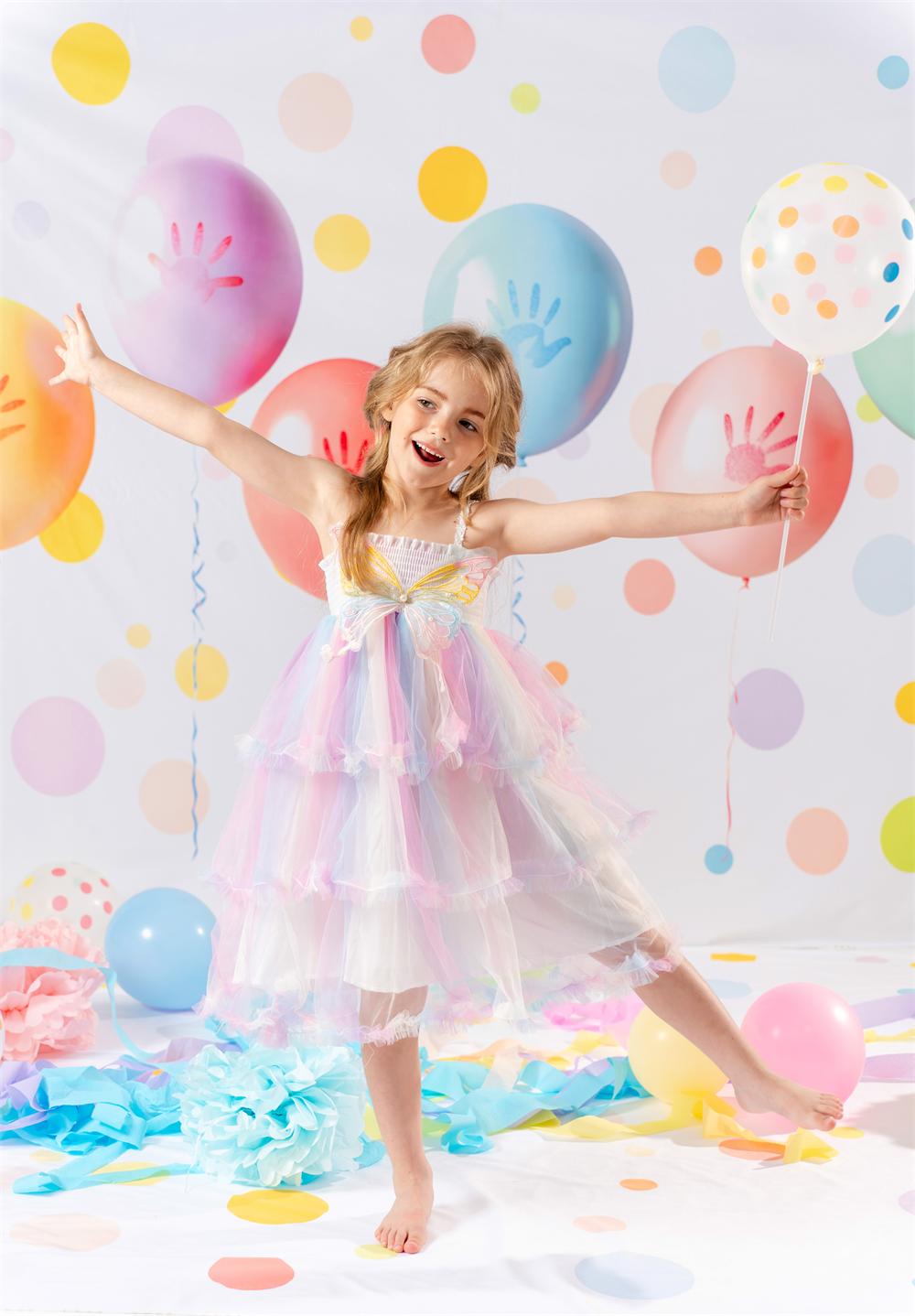 Kate Kinder Luftballons Bunt Hintergrund Entworfen von Emetselch