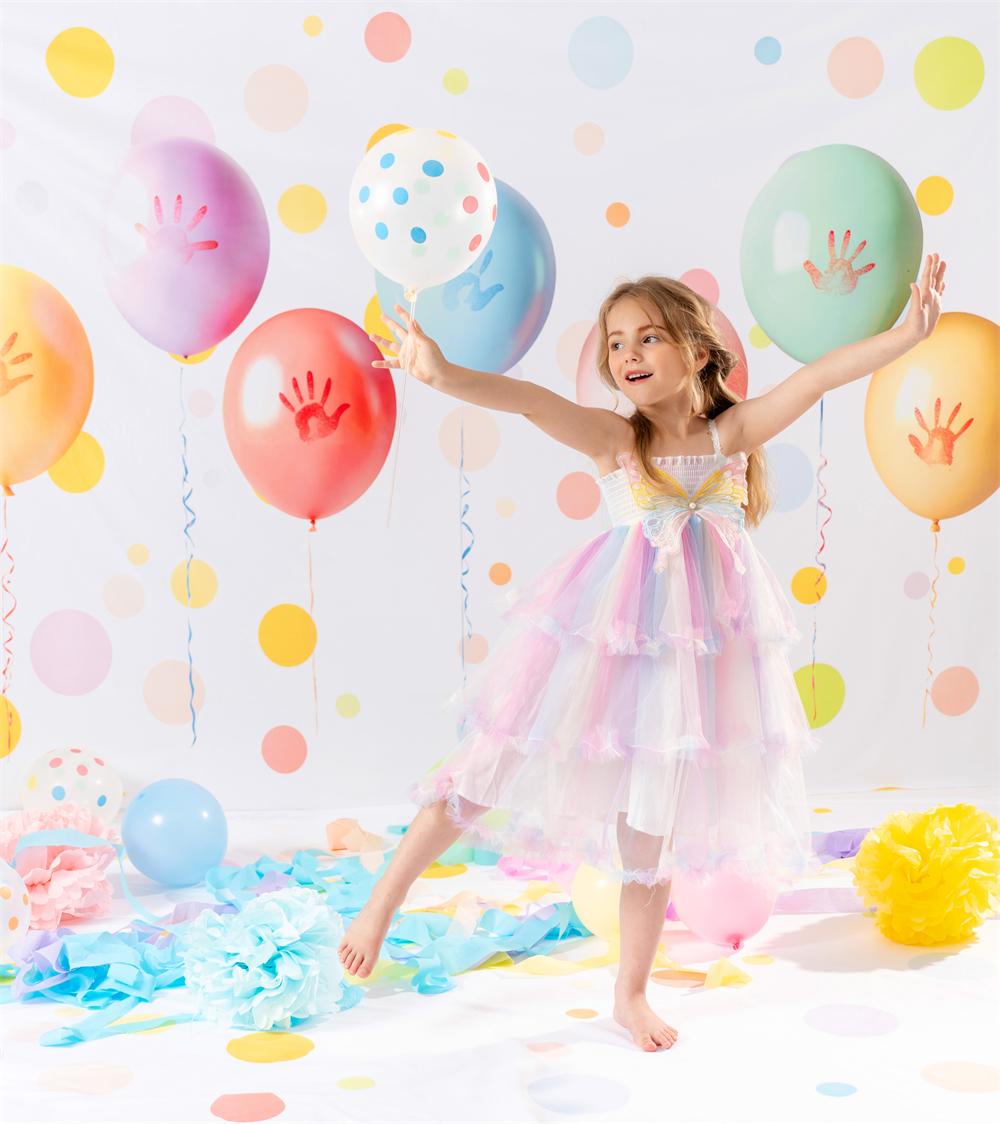 Kate Kinder Luftballons Bunt Hintergrund Entworfen von Emetselch