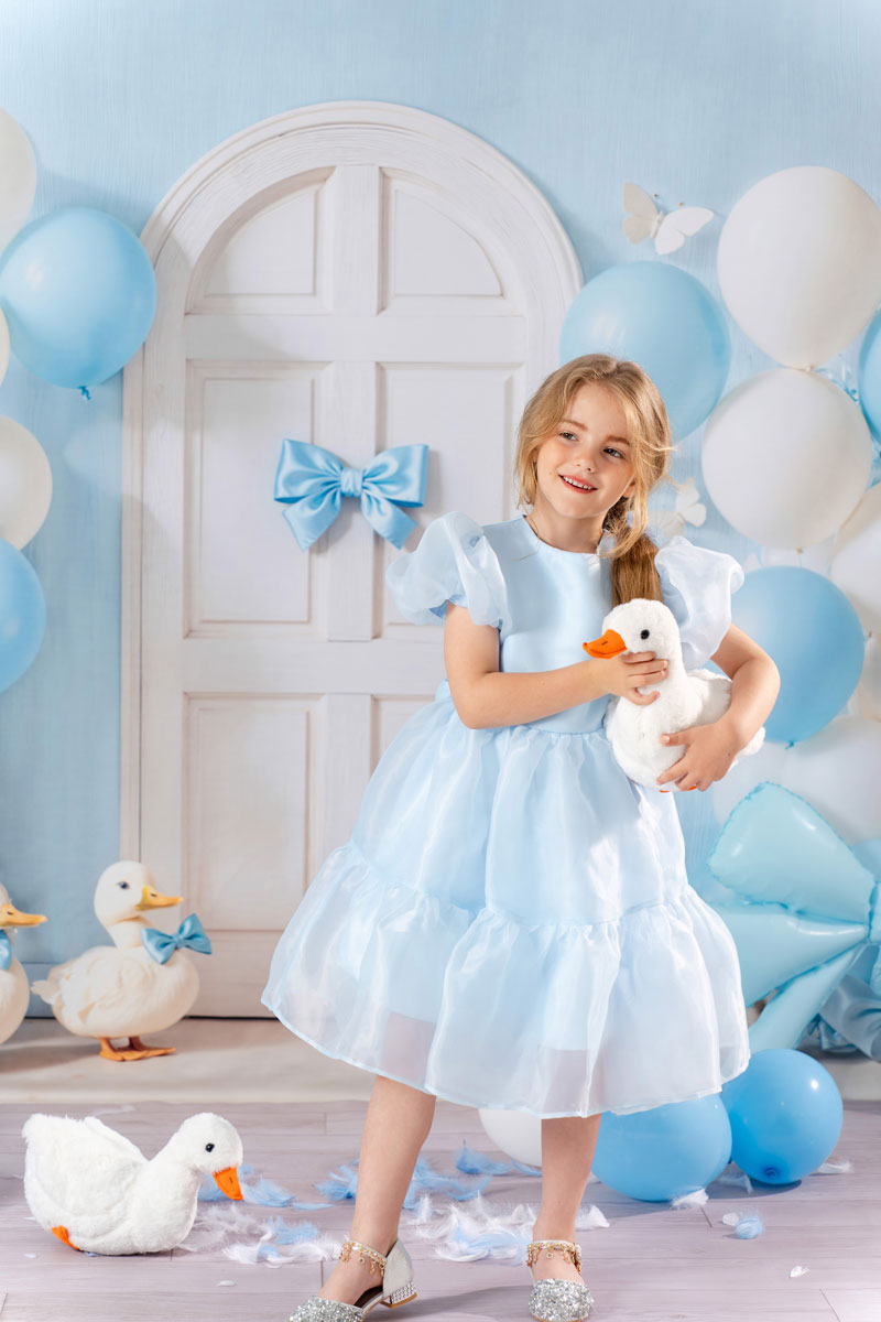 Kate Kinder Geburtstag Enten Ballons Blau Hintergrund Entworfen von Emetselch