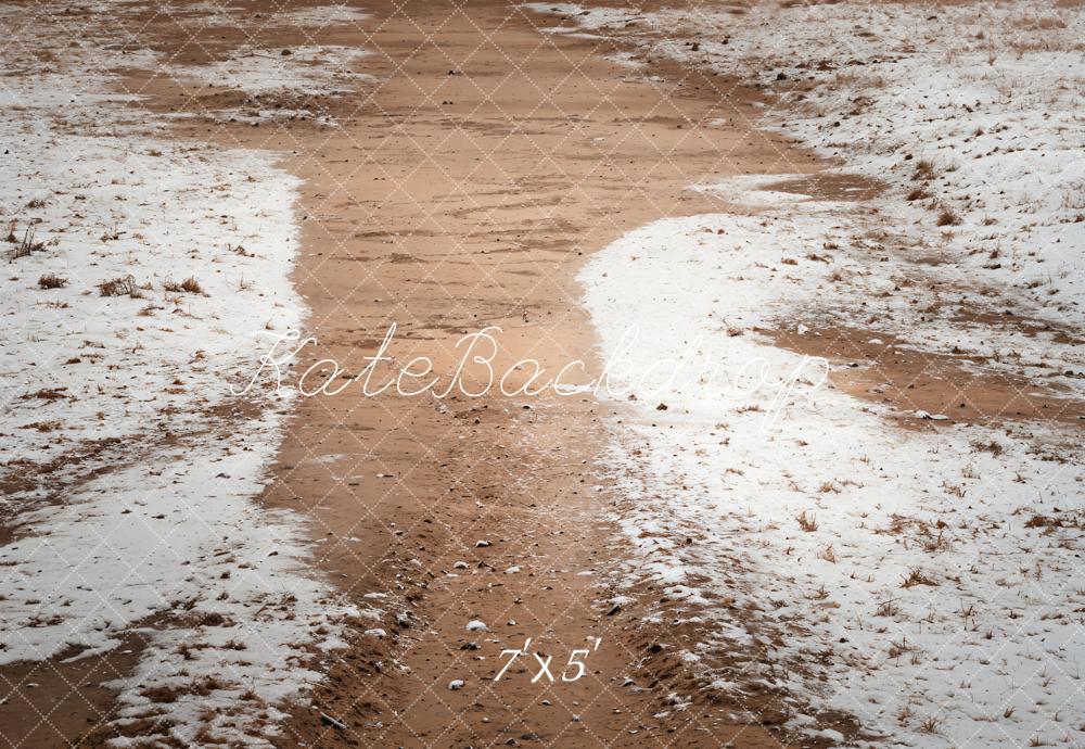 Kate Winter Sand Schnee Vinyl Hintergrund Boden
