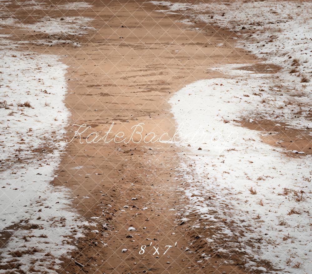 Kate Winter Sand Schnee Vinyl Hintergrund Boden