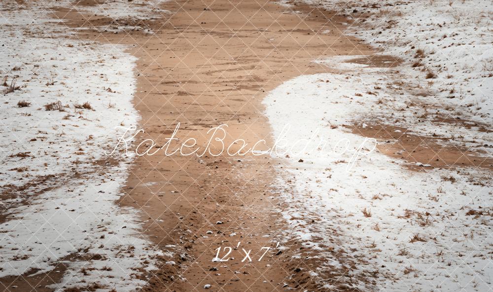 Kate Winter Sand Schnee Vinyl Hintergrund Boden