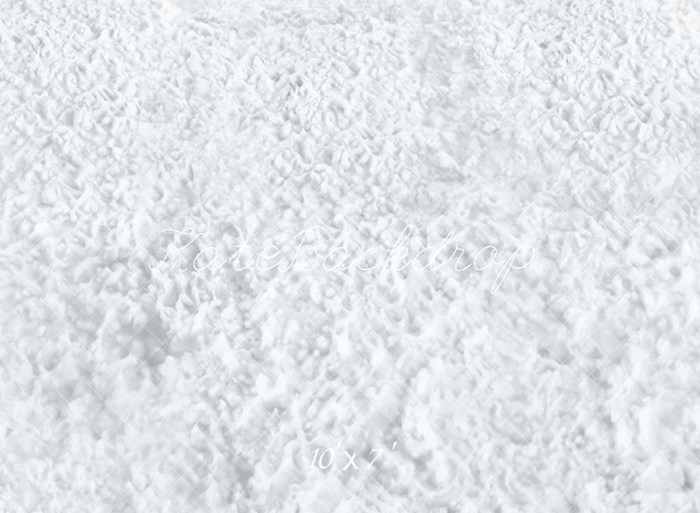 Kate Winterweiße Schneetextur Vinyl Hintergrund Boden