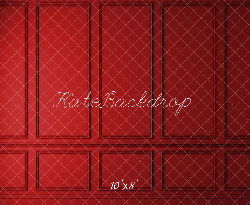 Kate Rot Vintage Wand Fleece Hintergrund - Kate Backdrop.de