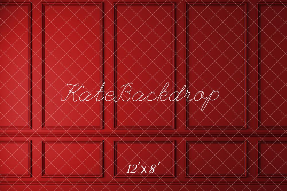 Kate Rot Vintage Wand Fleece Hintergrund - Kate Backdrop.de