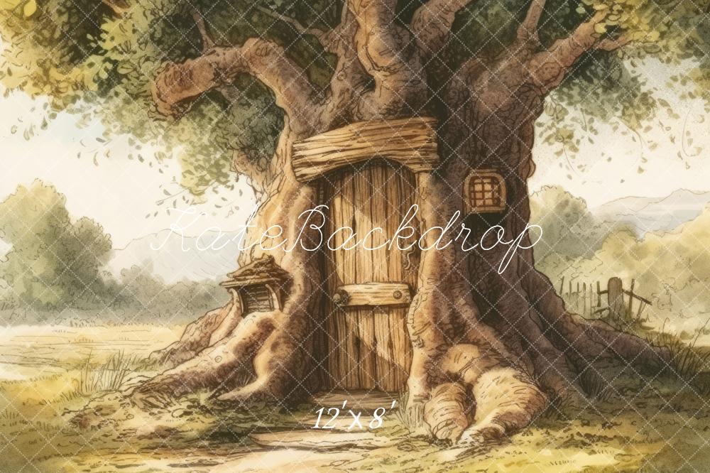 Kate Hundert Morgen Wald Baum Kuchen Smash Fleece Hintergrund Entworfen von Mandy Ringe - Kate Backdrop.de