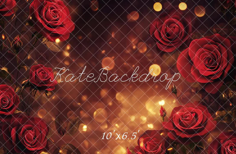 Kate Valentinstag Rosen mit Bokeh Fleece Hintergrund - Kate Backdrop.de