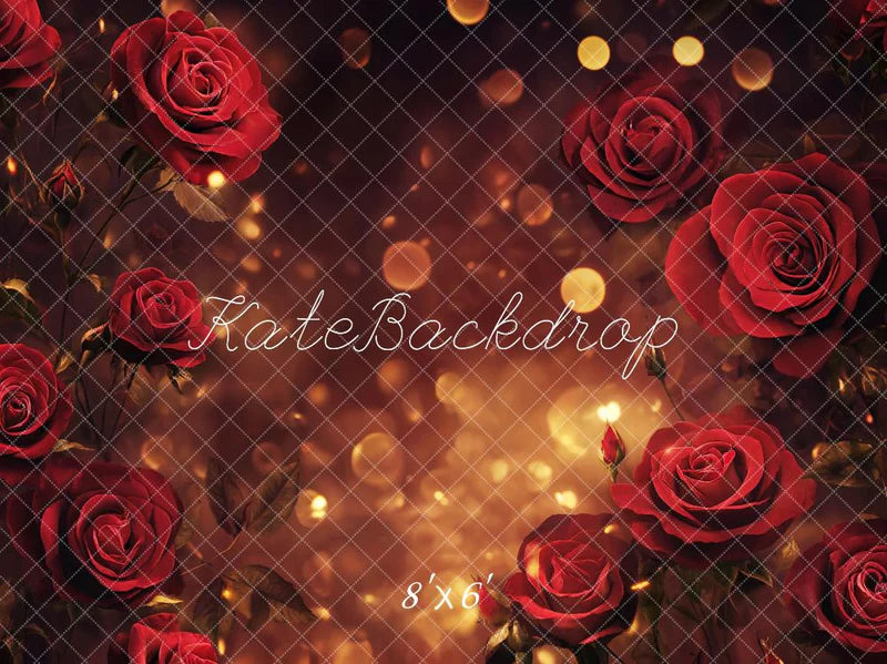 Kate Valentinstag Rosen mit Bokeh Fleece Hintergrund - Kate Backdrop.de