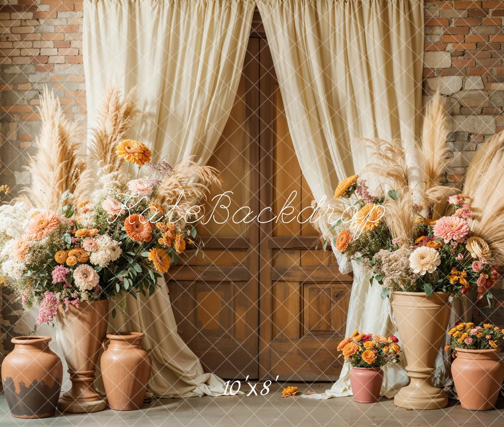 Kate Boho Blumen Rustikal Vorhang Hochzeit Fleece Hintergrund - Kate Backdrop.de