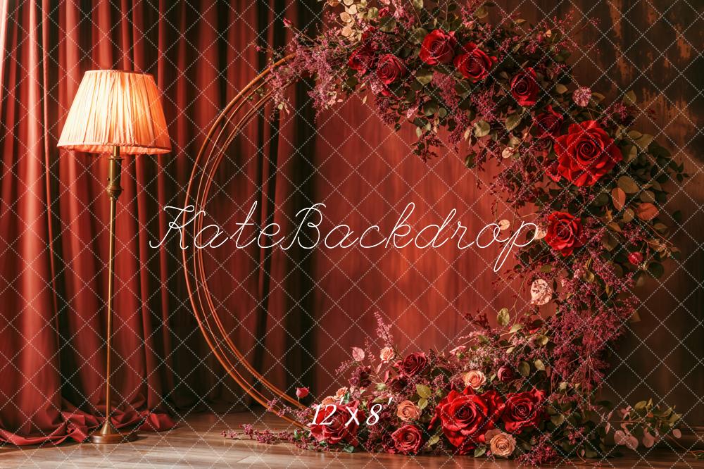 Kate Muttertag Blumen Bogen Rot Blumen Fleece Hintergrund - Kate Backdrop.de