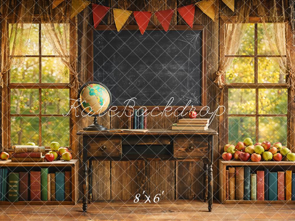 Kate Graduation Klassenzimmer Chalkboard Schreibtisch Fleece Hintergrund - Kate Backdrop.de