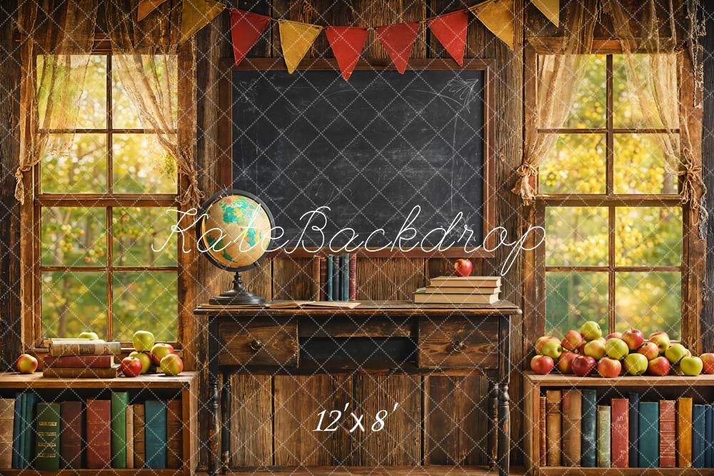 Kate Graduation Klassenzimmer Chalkboard Schreibtisch Fleece Hintergrund - Kate Backdrop.de