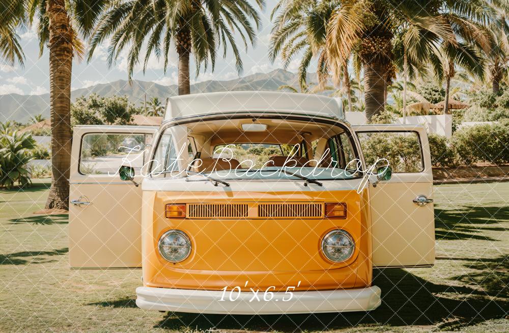 🔥50%OFF-Kate Sommerstrand Retro Van Fleece Hintergrund - Kate Backdrop.de