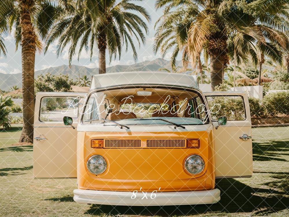 🔥50%OFF-Kate Sommerstrand Retro Van Fleece Hintergrund - Kate Backdrop.de