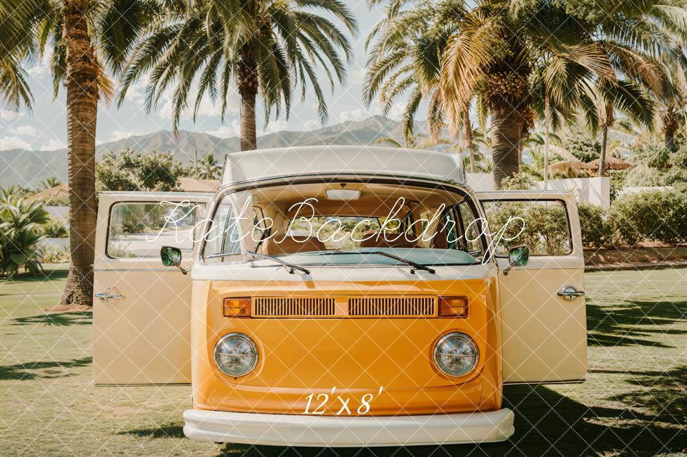 🔥50%OFF-Kate Sommerstrand Retro Van Fleece Hintergrund - Kate Backdrop.de