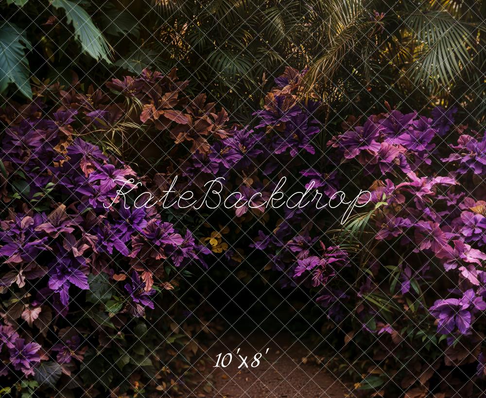 Kate Sommer Tropisch Blumen Lila Garden Fleece Hintergrund - Kate Backdrop.de