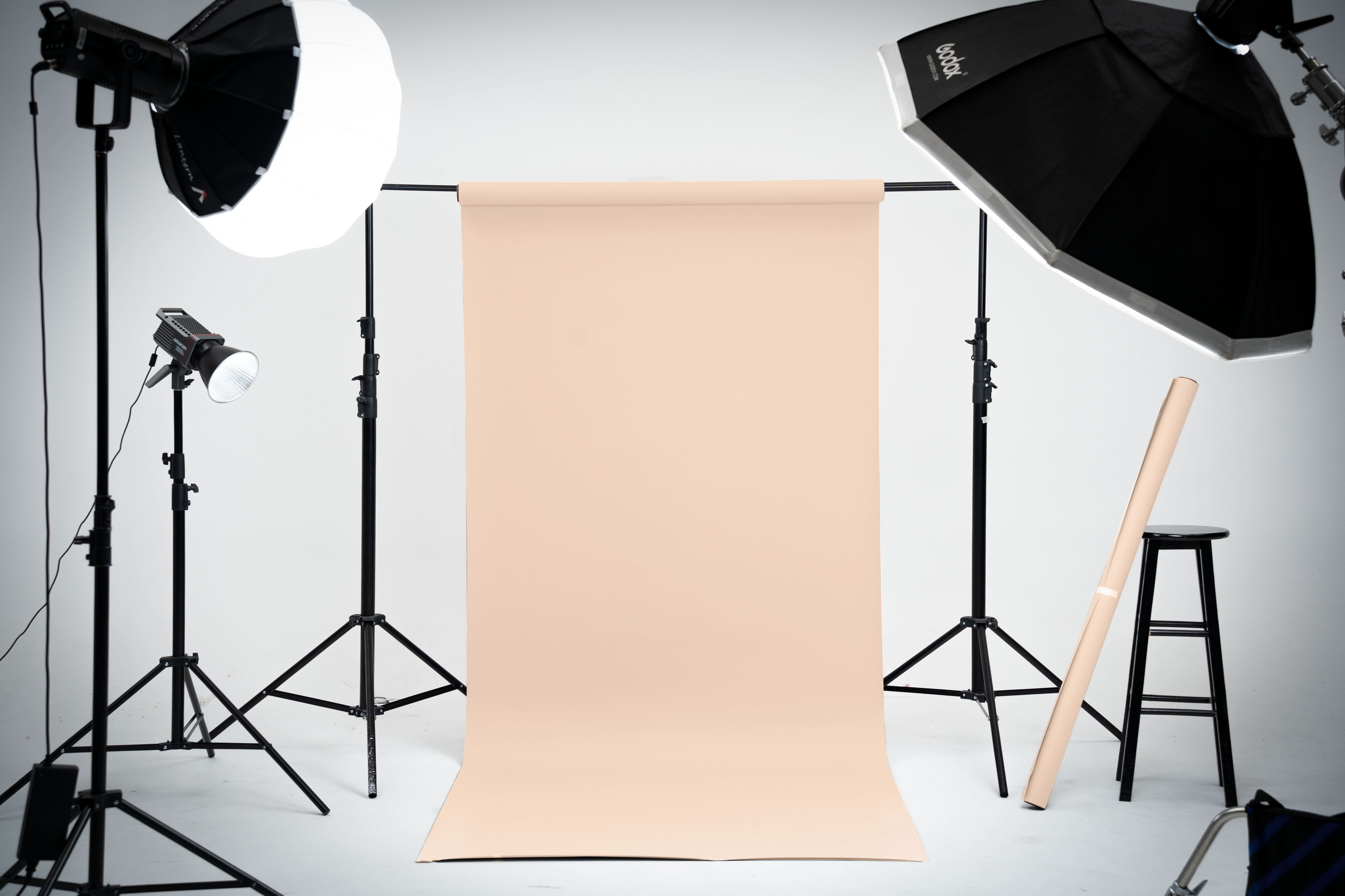 Kate Elfenbein Beige Nahtlose Papier Hintergrund für Fotografie - Kate Backdrop.de