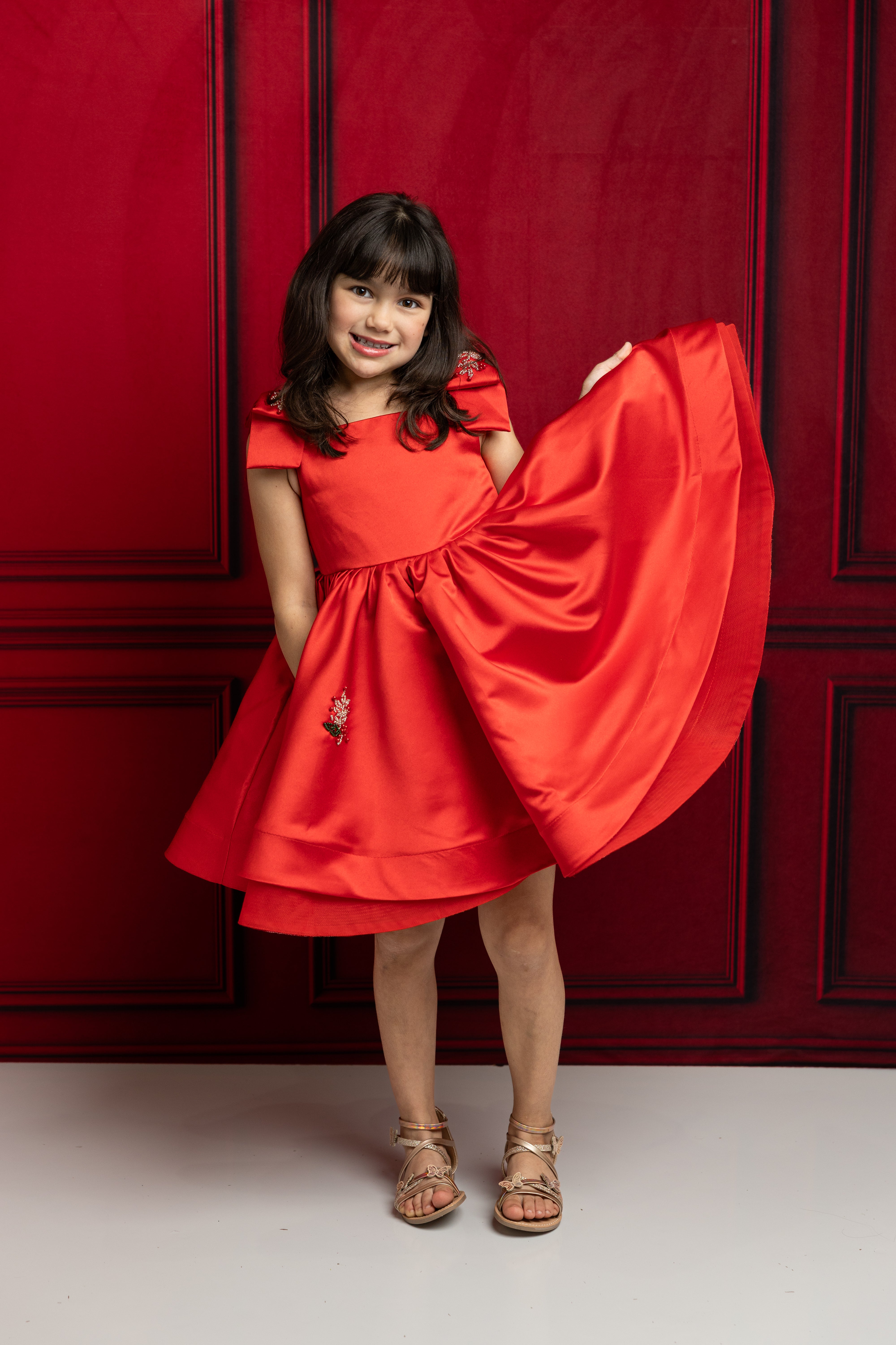 ⚡Flash Sale-Kate Rote Schleife Kinderkleid für Fotografie - Kate Backdrop.de