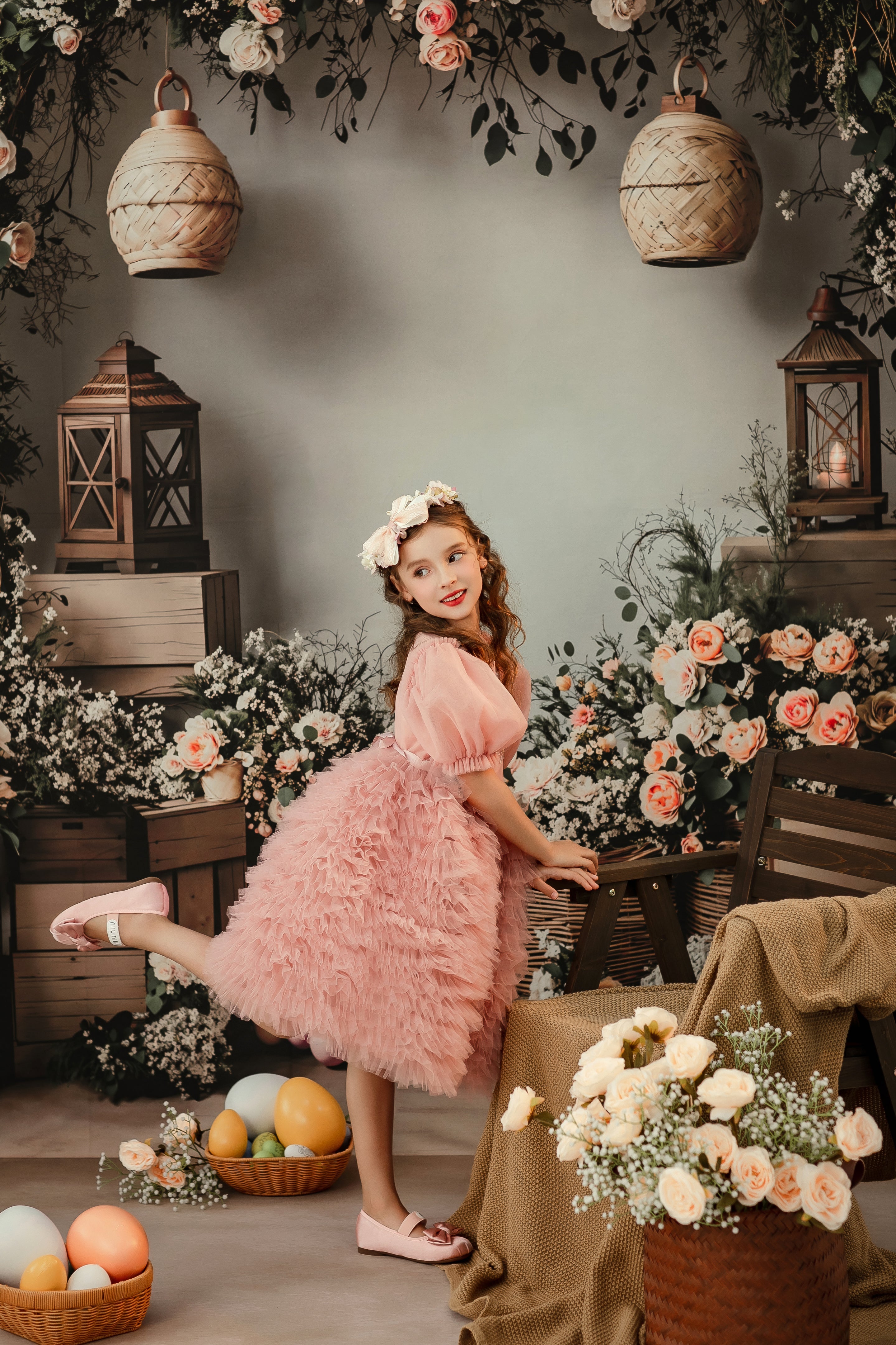 Kate Dusty Rosa Kleid Kinderkleid für Fotografie - Kate Backdrop.de