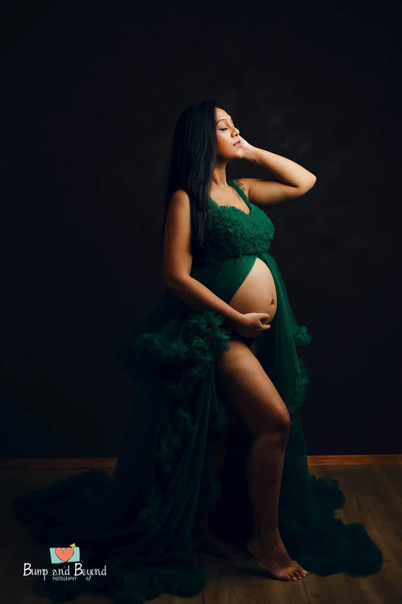 🔥50%OFF-Kate Eine Schulter Mesh Mutterschaft Fotoshoot Kleid - Kate Backdrop.de