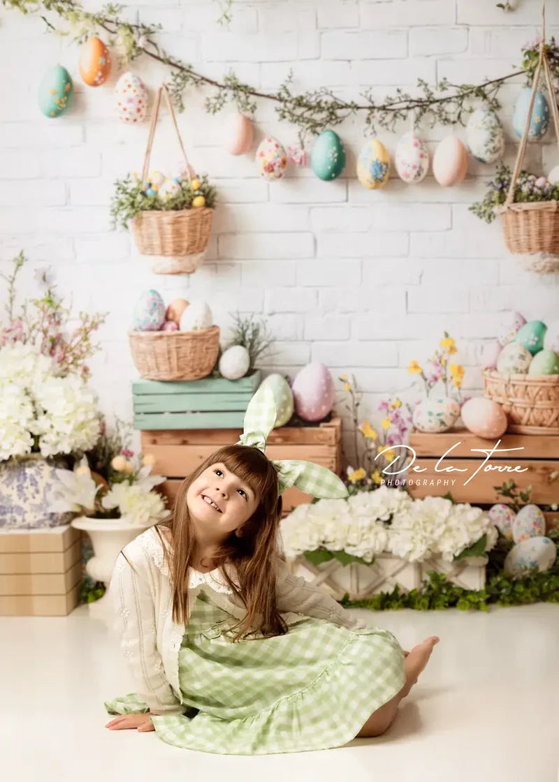 🔥50%OFF-Kate Ostern Hase Blumen Ei Rustikal Hintergrund - Kate Backdrop.de