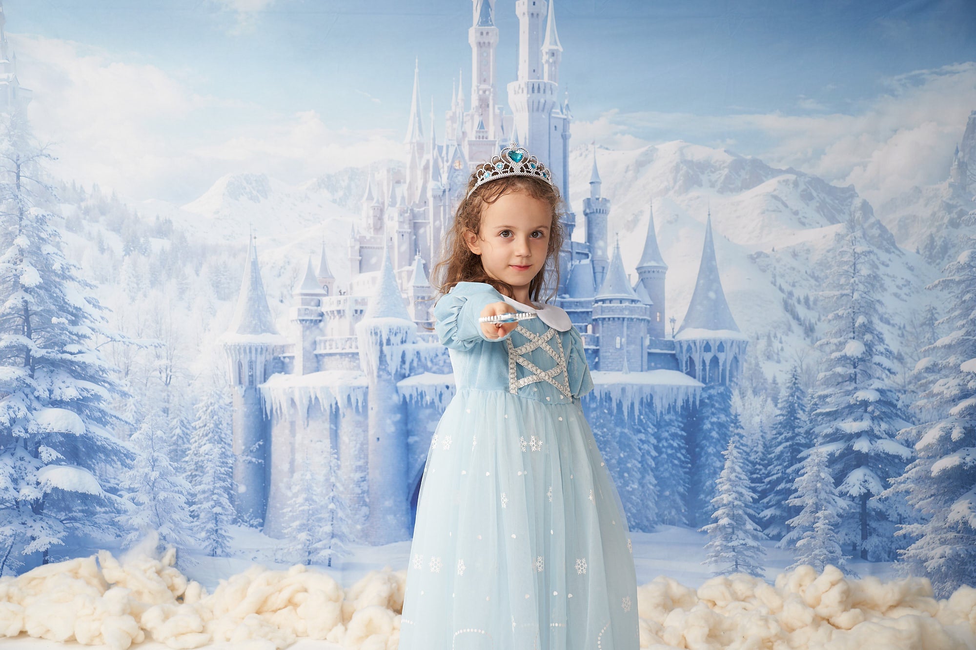 Kate Winter Ice Frosted World Schloss Hintergrund von Chain Photography - Kate Backdrop.de