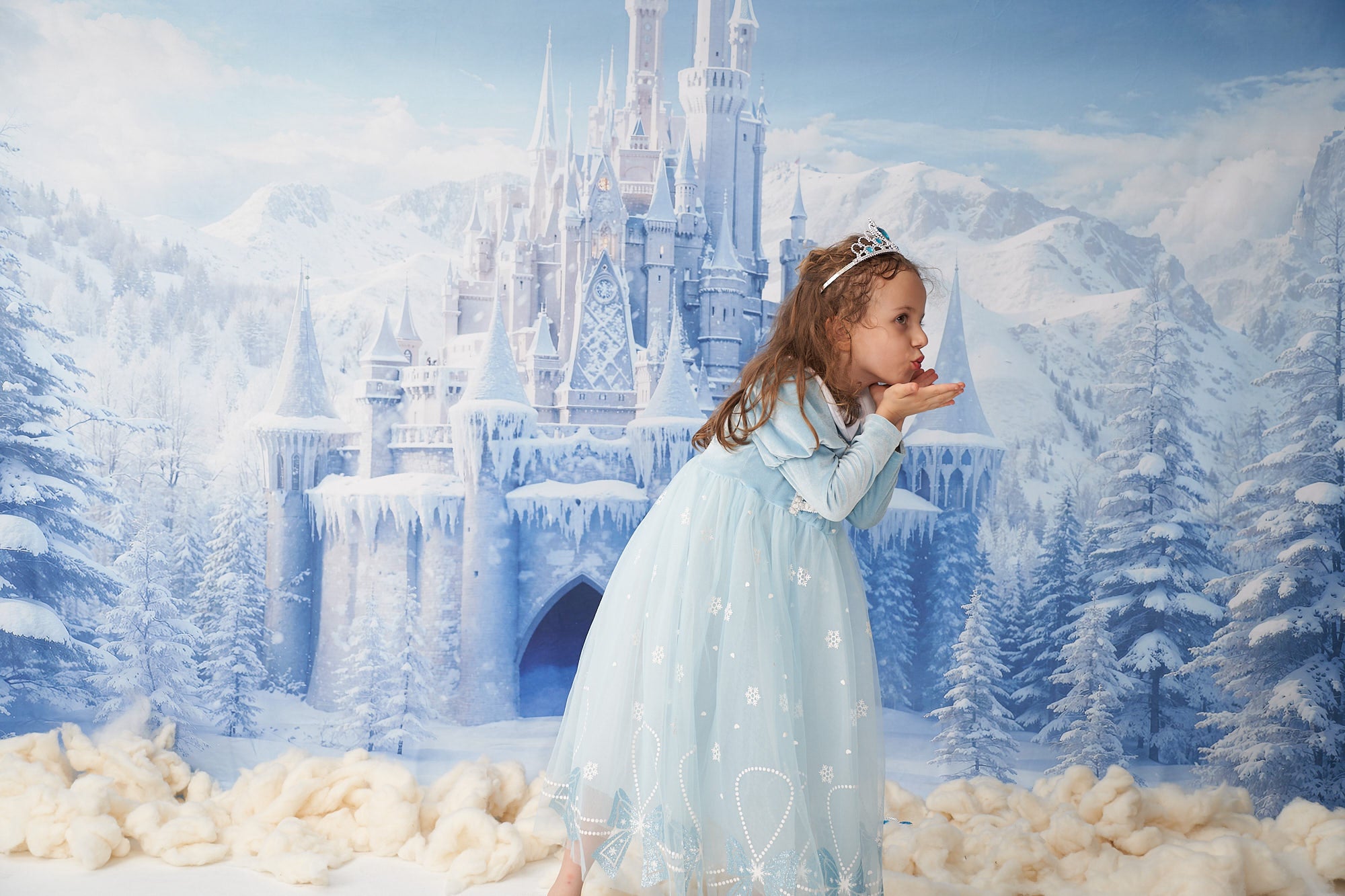 Kate Winter Ice Frosted World Schloss Hintergrund von Chain Photography - Kate Backdrop.de