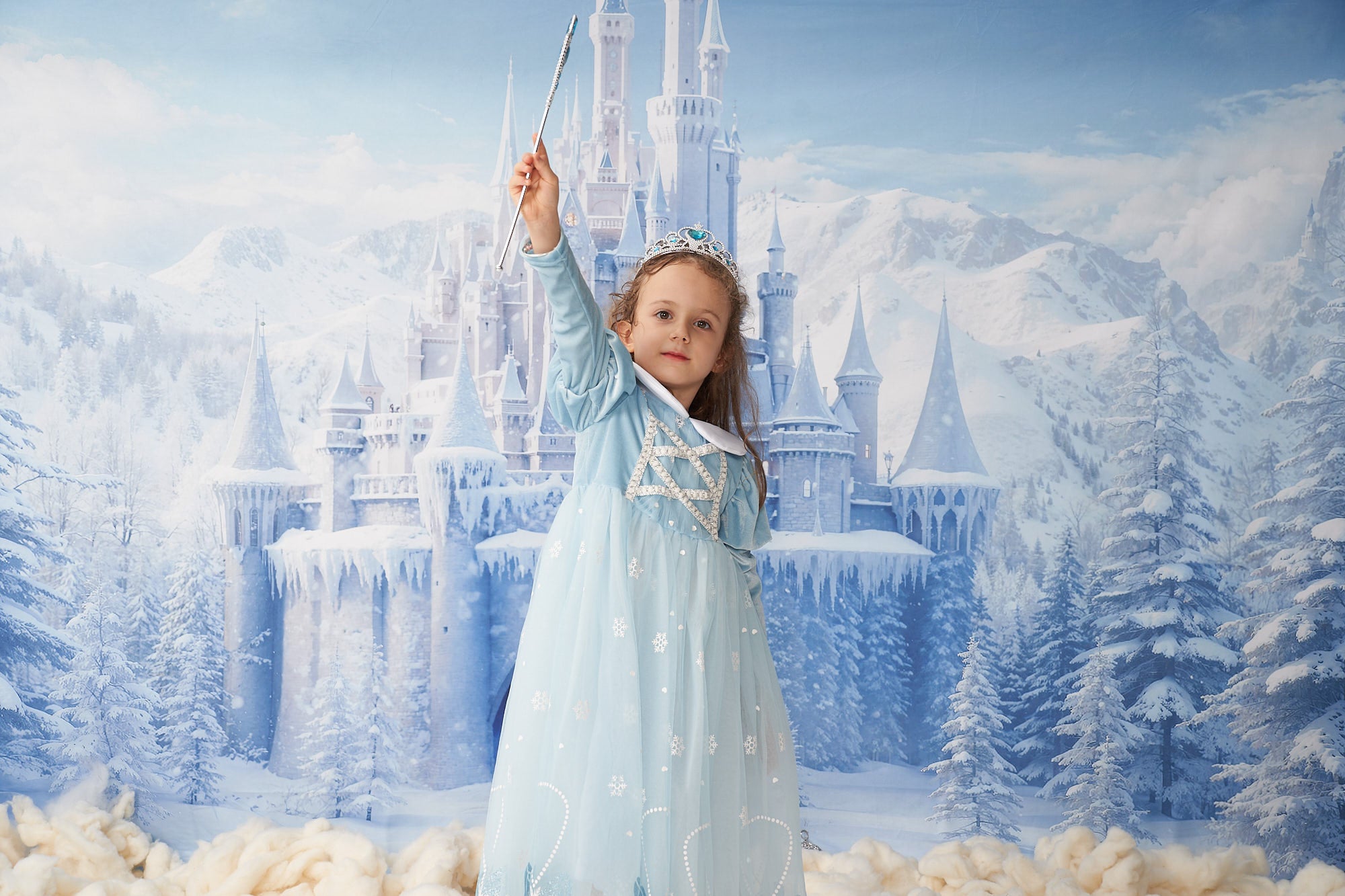 Kate Winter Ice Frosted World Schloss Hintergrund von Chain Photography - Kate Backdrop.de