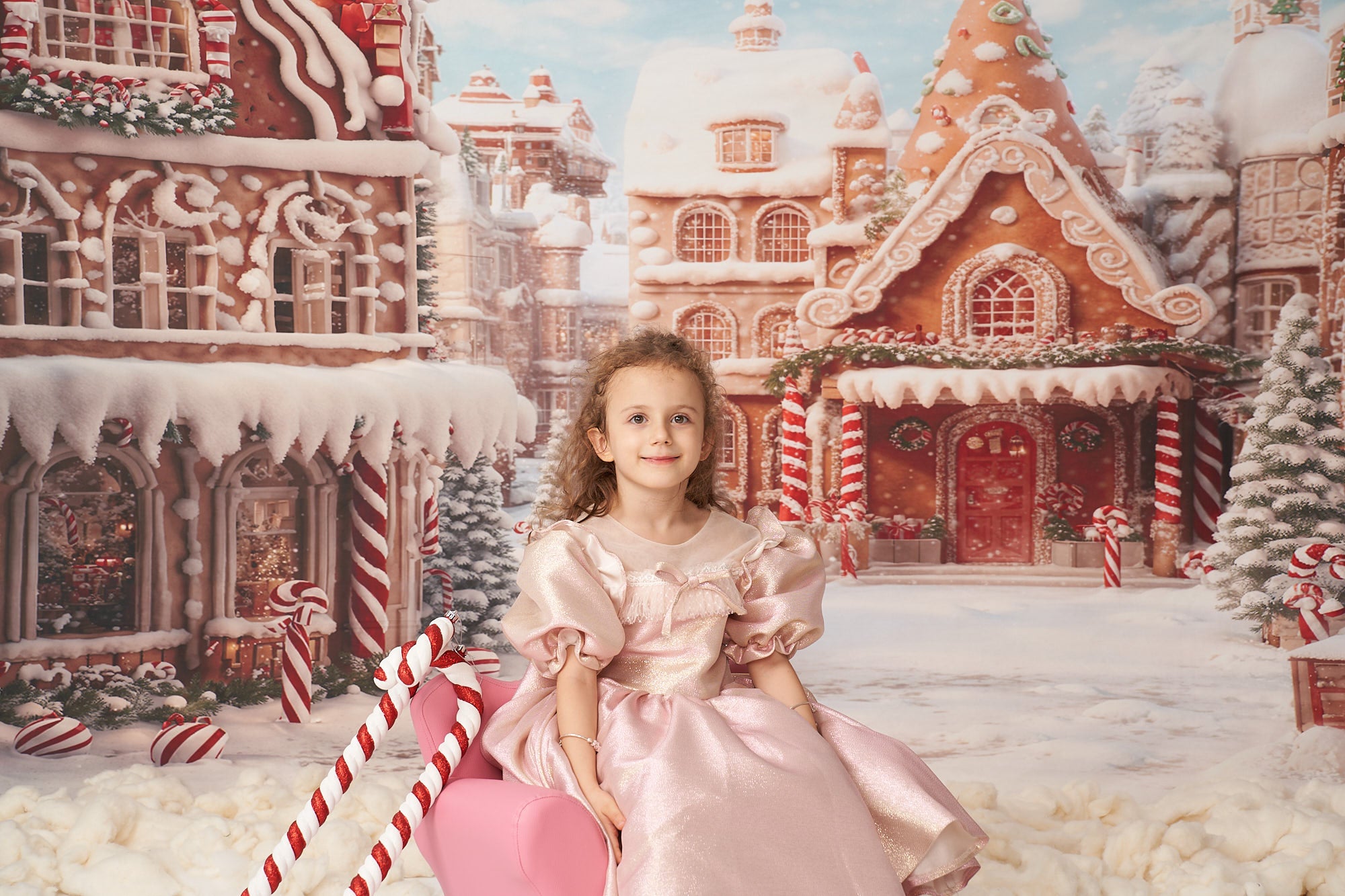 Kate Winter Weihnachten Lebkuchen Süßigkeiten Stadt Hintergrund von Chain Photography - Kate Backdrop.de