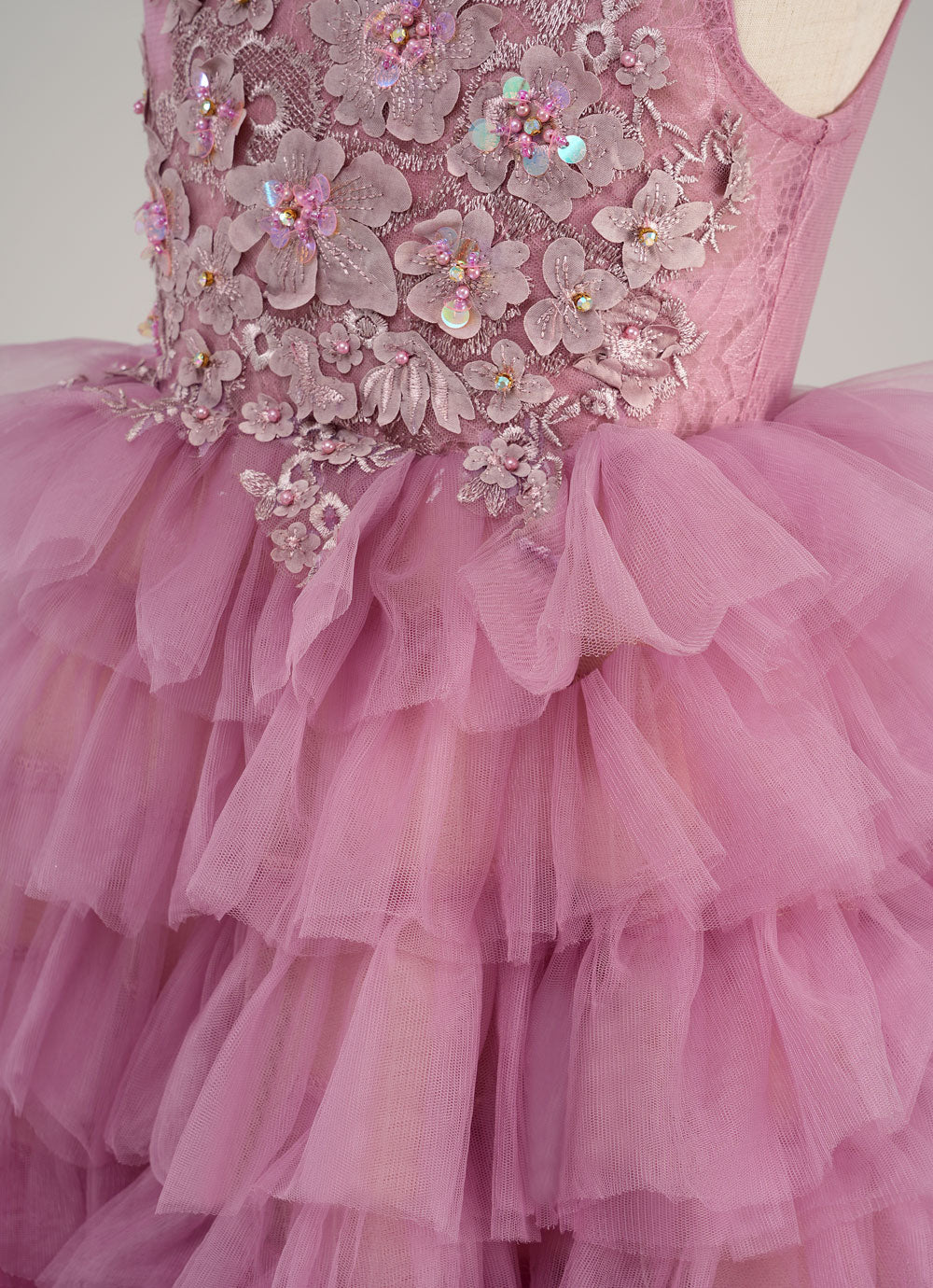 Kate Gradient Rosa und Lila Tiered Kinder Kleid für Fotografie - Kate Backdrop.de