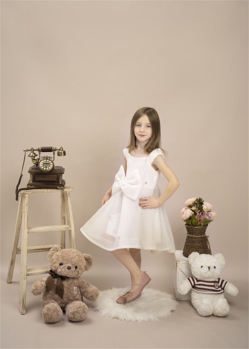 Kate Solid Dark Vanilla Vinyl-Bodenhintergrund - Kate Backdrop.de