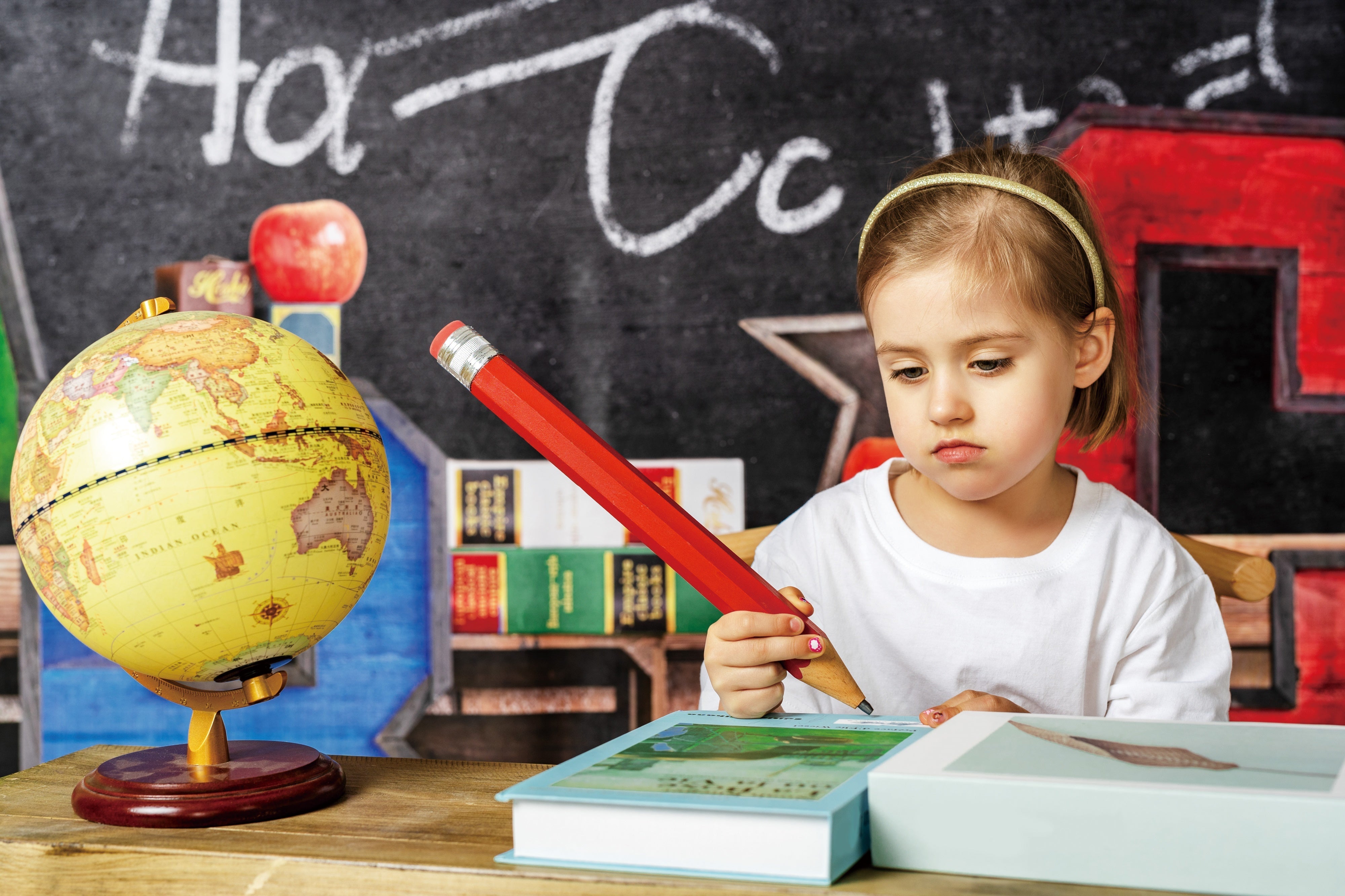Kate Zurück zur Schule Sommer Tafel ABC Fleece Hintergrund - Kate Backdrop.de