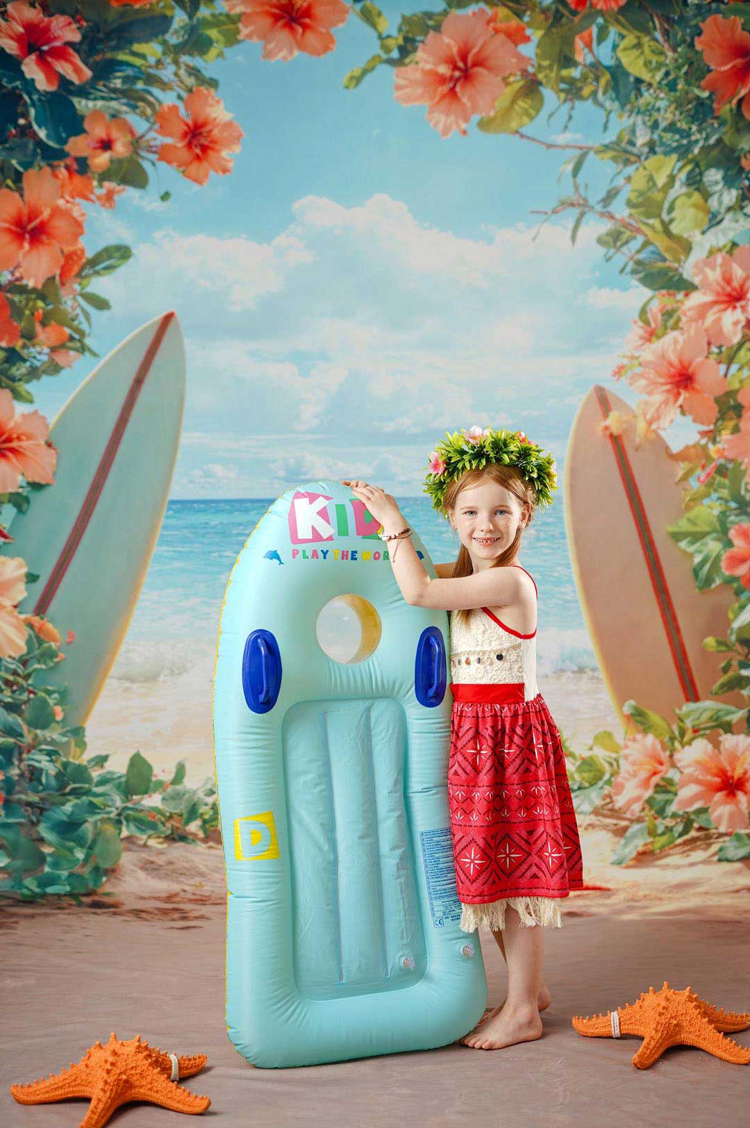 Kate Summer rot und weiß Beach Photo Kit - Kate Backdrop.de