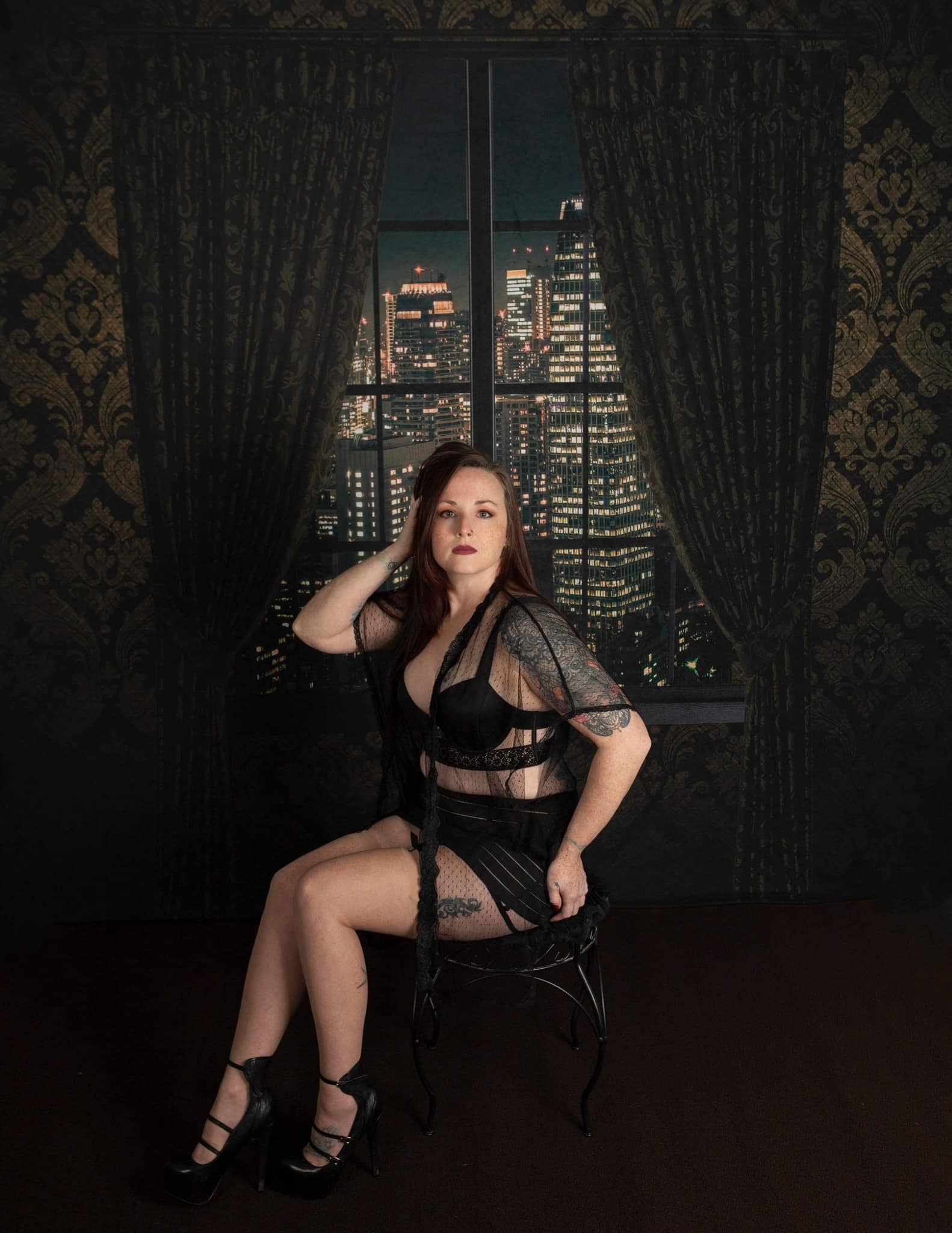 Kate Fenster Retro Stadt Hintergrund von JS Photography - Kate Backdrop.de