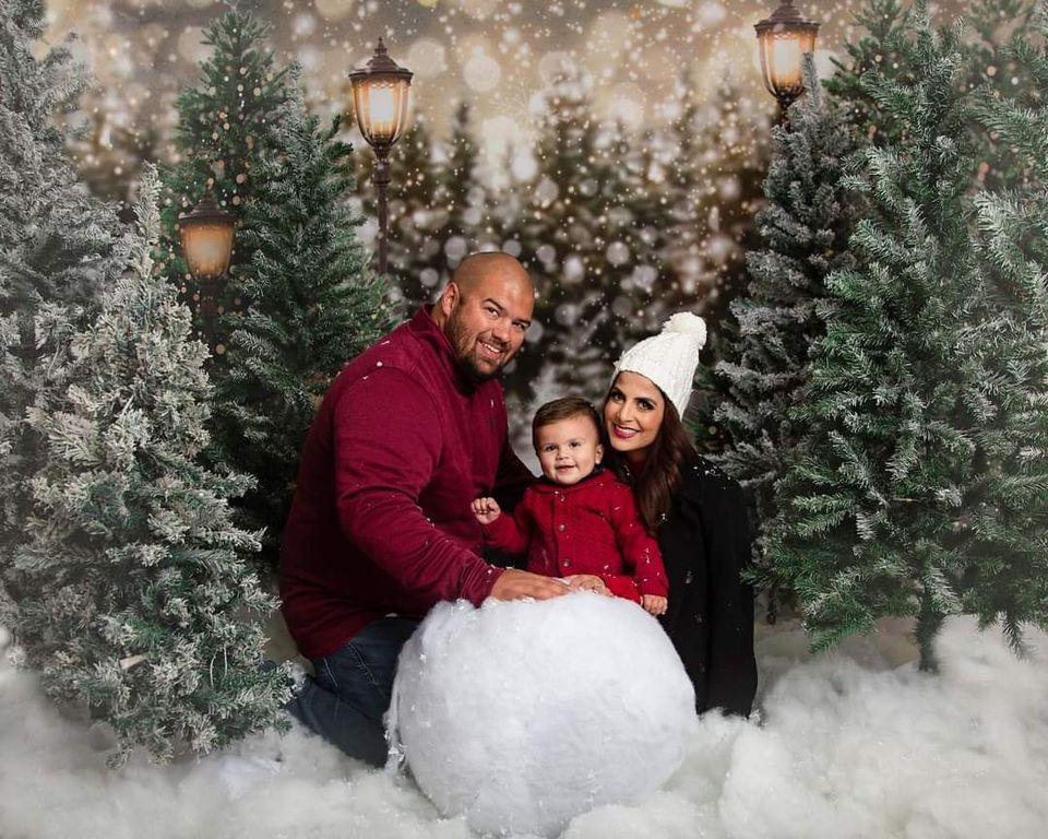 Kate Weihnachten Schneewald Lichter Fleece Hintergrund - Kate Backdrop.de