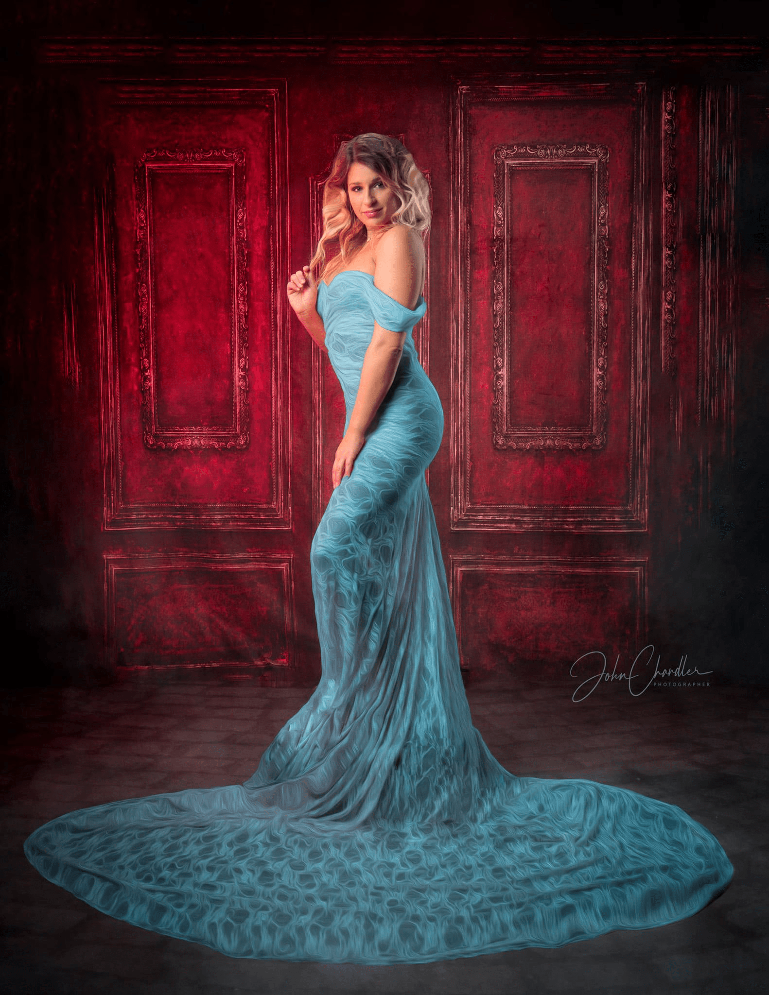 Kate Rot Retro Wand Hintergrund Tür von Chain Photography - Kate Backdrop.de