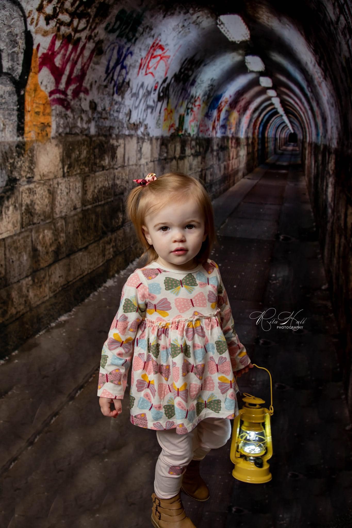 Kate Graffiti Wand Tunnel Gebäude Hintergrund für Fotografie - Kate Backdrop.de