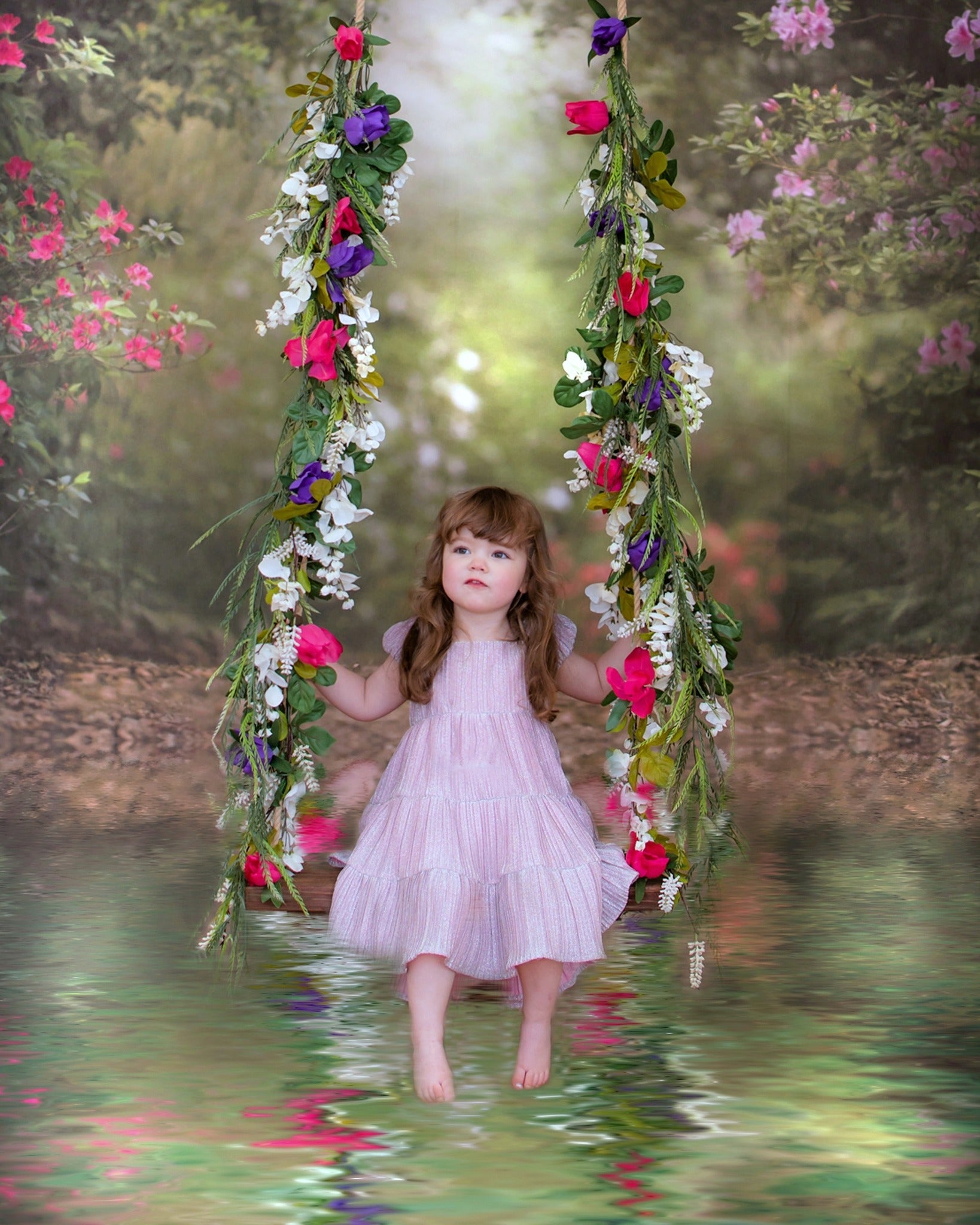 Kate Rosa Blumengarten Frühling Hintergrund für Fotografie von Pine Park Collection - Kate Backdrop.de